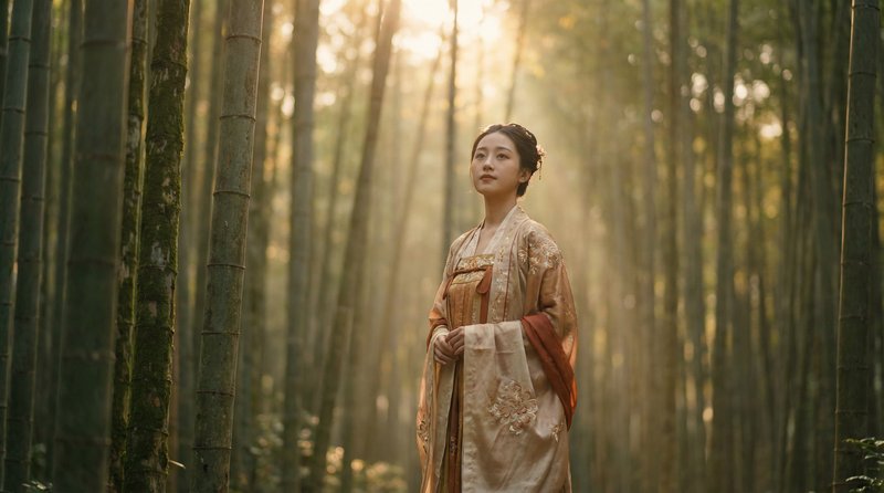 反差靓女古风汉服写真视频